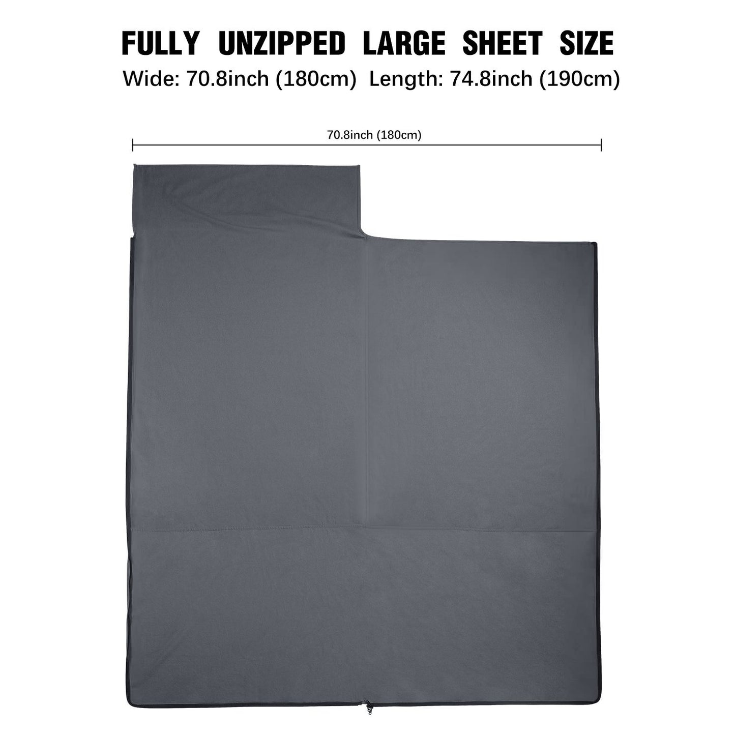 Cotton Sleeping Bag Liner – Lightweight, Breathable Travel Sheet for Camping & Backpacking