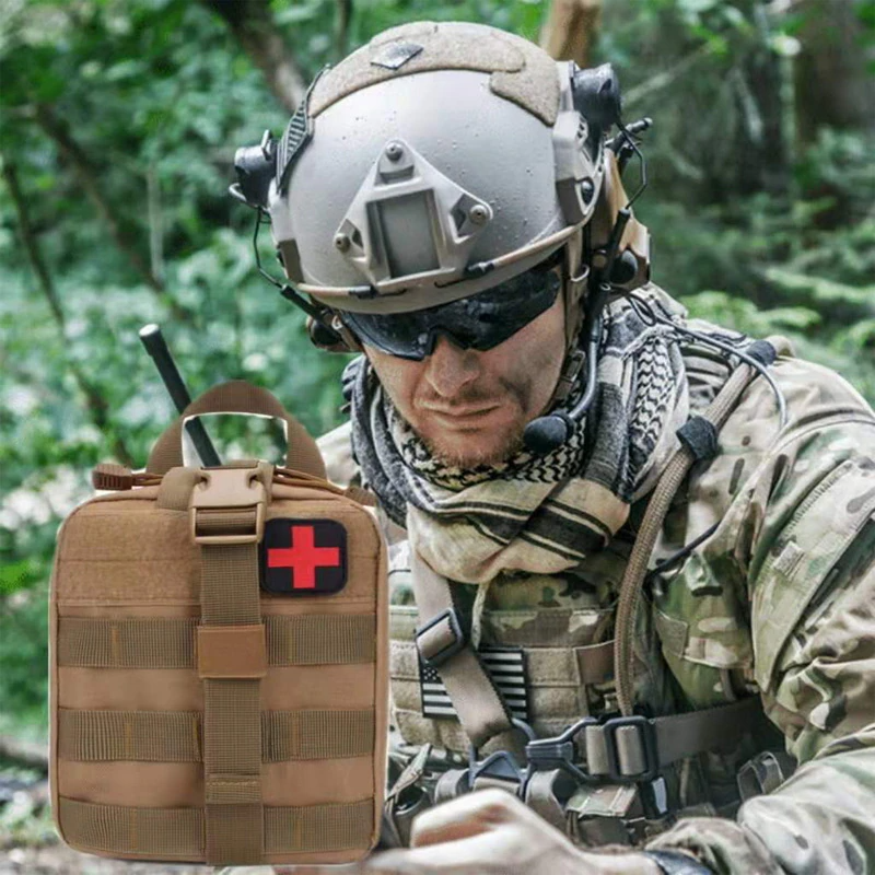 Tactical First Aid Kit Medical Molle Rip Away EMT IFAK Survival Emerge