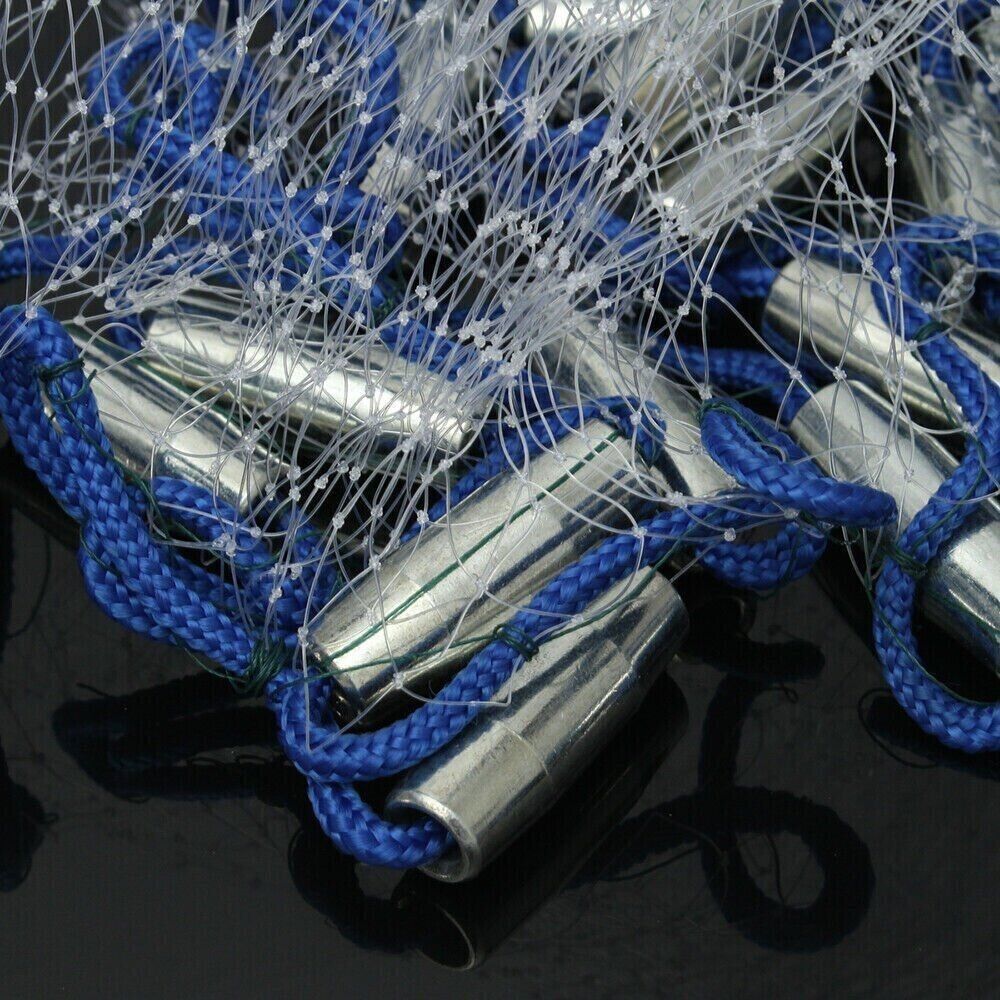 Heavy-Duty Cast Net – 6ft to 16ft Sizes | Nylon Mesh with Zinc Sinkers
