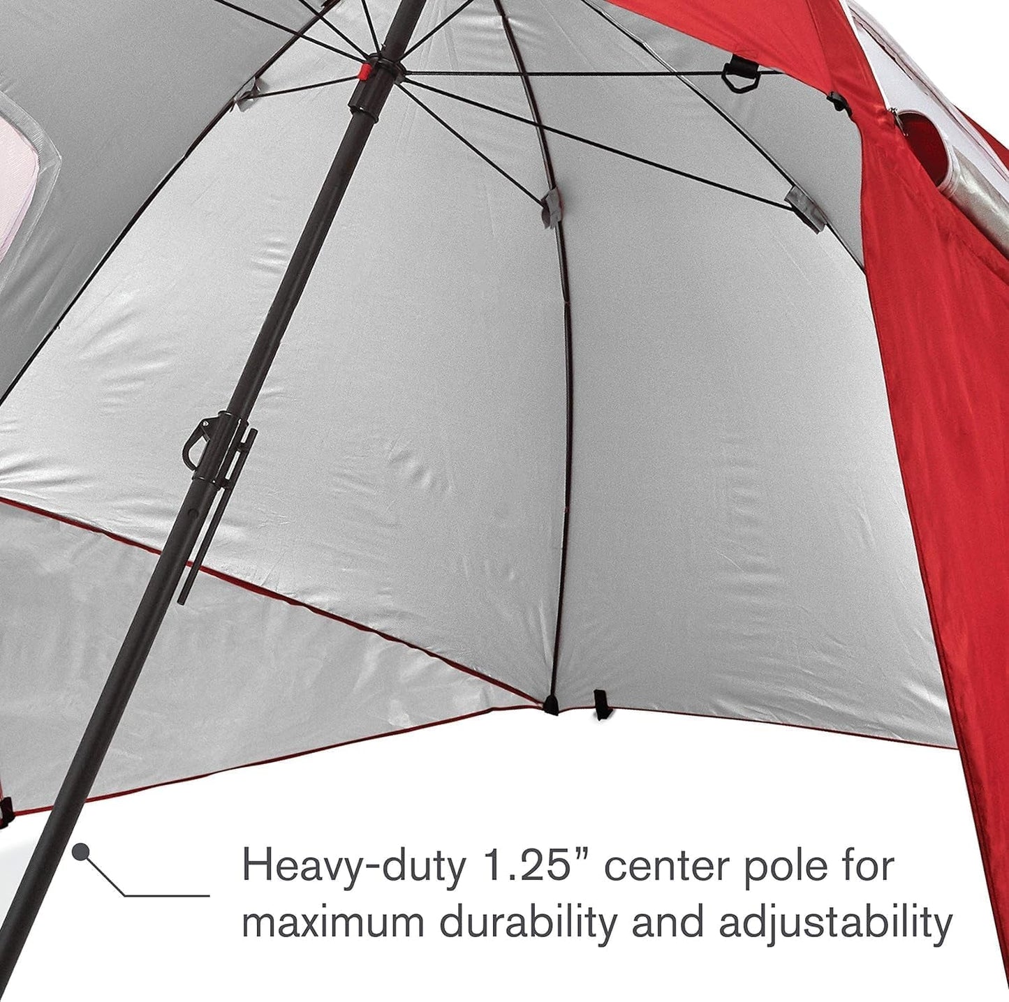 Super-Brella SPF 50+ Sun & Rain Canopy Umbrella – All-Weather Beach, Camping & Sports Shelter