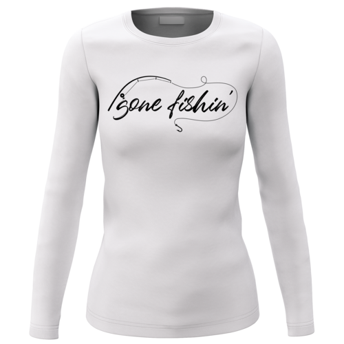 Gone Fishing V2 with Rod Women’s Long Sleeve Shirt – Bold Outdoor Style Meets All-Day Comfort
