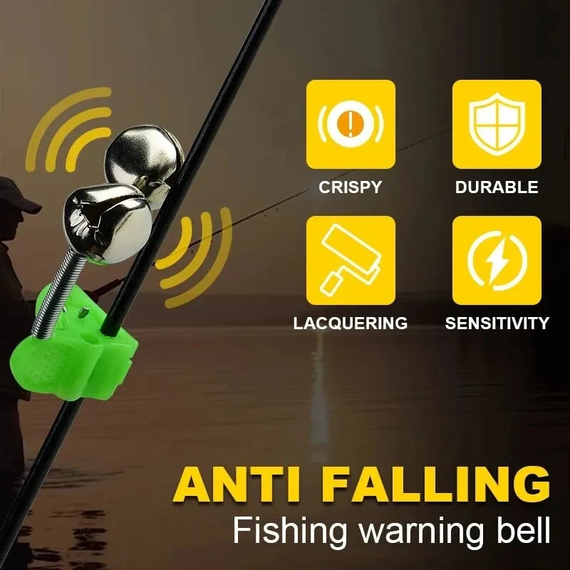5-Pack Fishing Rod Bell Alarms – Tip Clip Bite Indicators