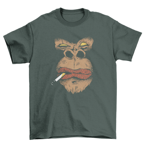 Angry Gorilla Cigar Design – Fierce Ape Face with Attitude | For T-Shirts, Hoodies, Mugs & More