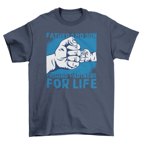 Father son fishing shirt in different color options