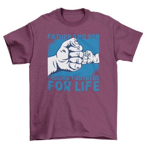 Father son fishing shirt in different color options