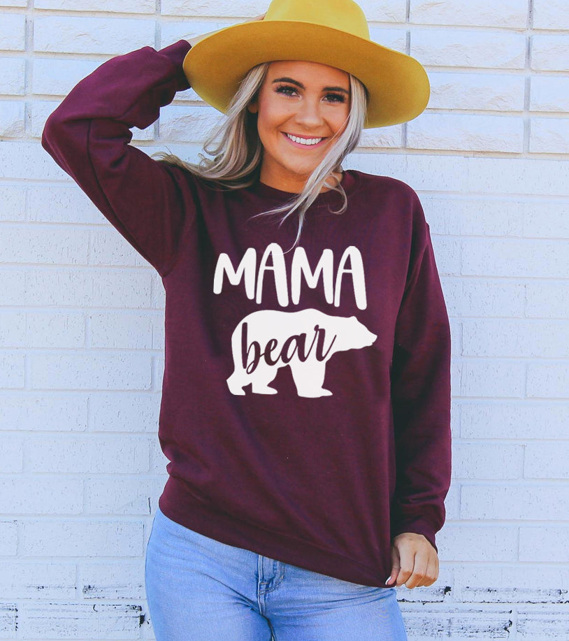 Mama Bear Sweatshirt – Cozy Unisex Crewneck for Moms | Soft, Pre-Shrunk Cotton Blend