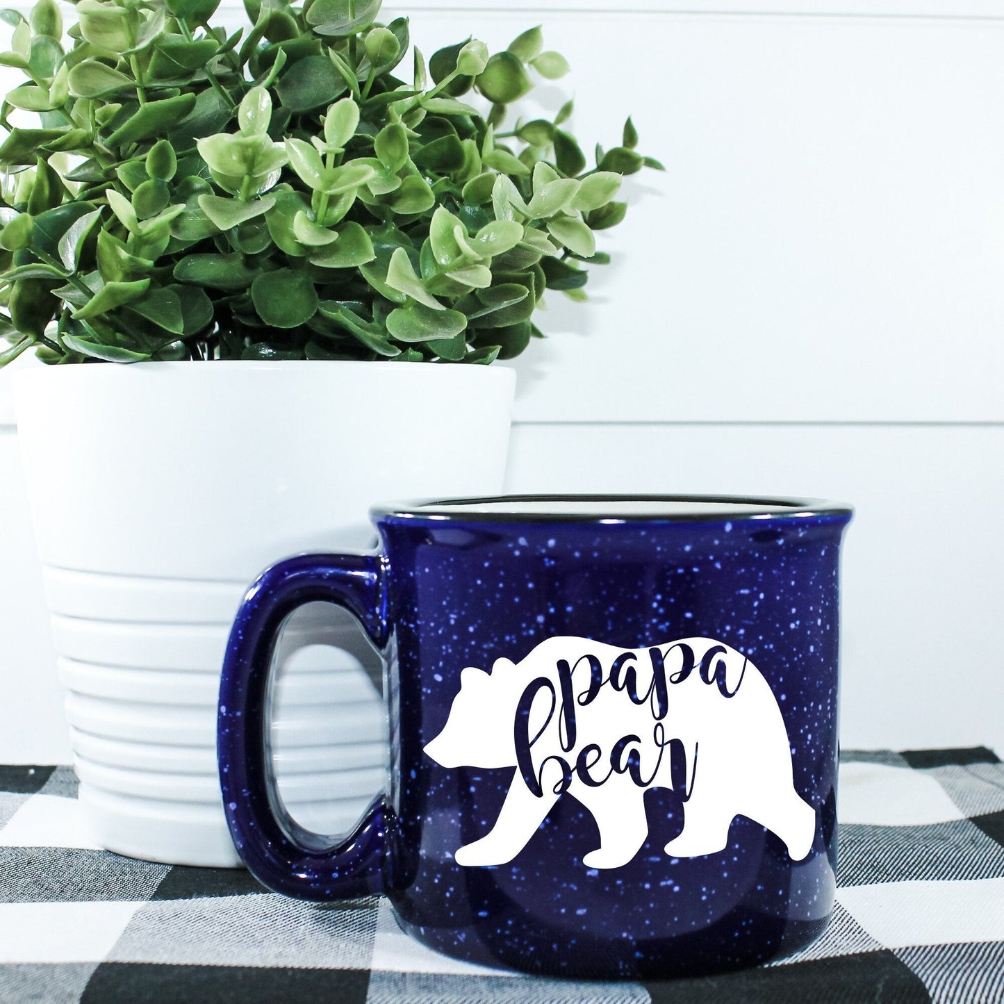 Papa Bear Mug | Camping Coffee Mug for Dad | 15oz Ceramic Campfire Mug | Bear Gift for Him | Outdoorsy Dad Gift