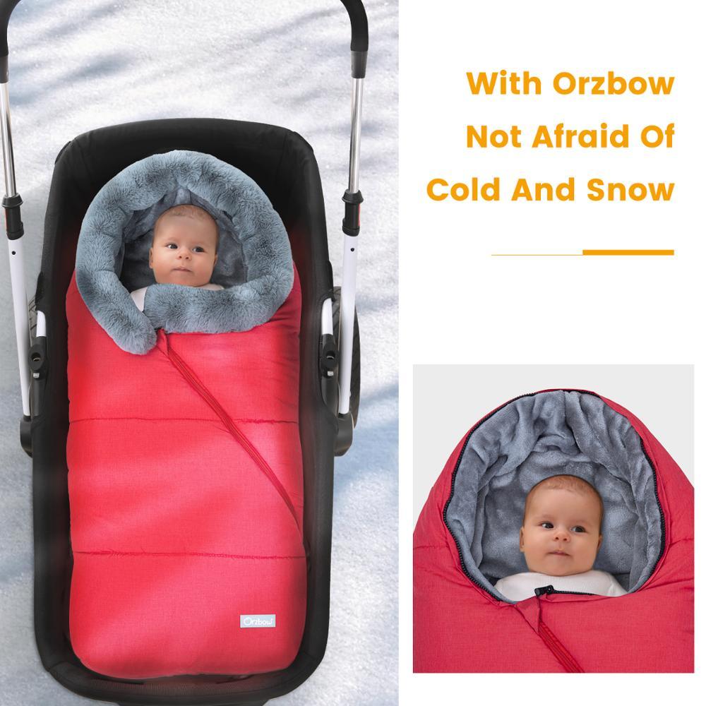 Winter Baby Sleeping Bag – Hooded Infant Stroller Sleepsack with Faux Fur Collar
