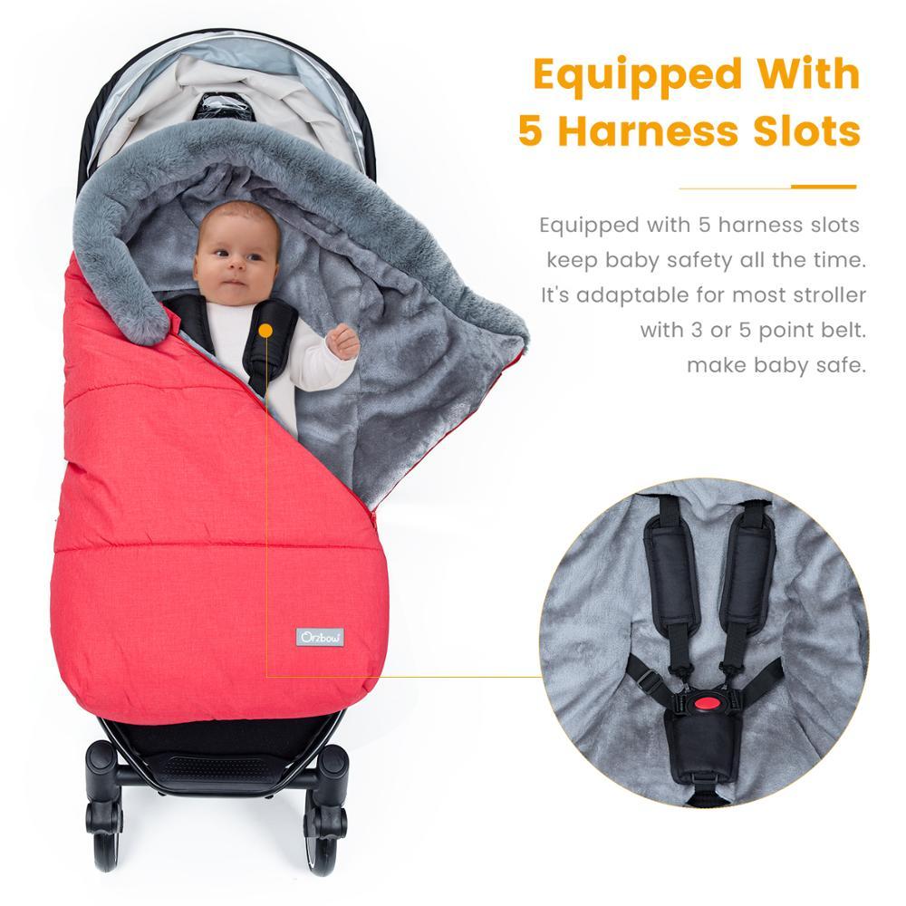 Winter Baby Sleeping Bag – Hooded Infant Stroller Sleepsack with Faux Fur Collar