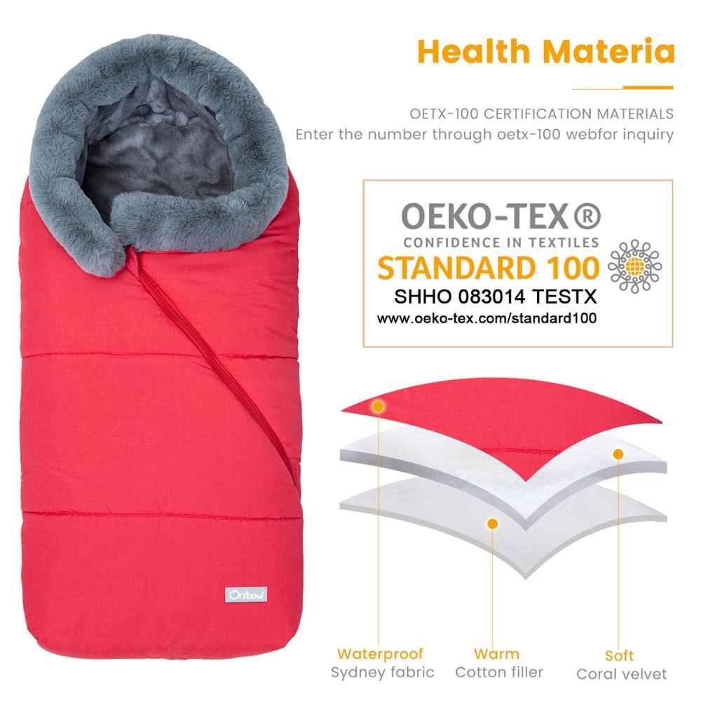Winter Baby Sleeping Bag – Hooded Infant Stroller Sleepsack with Faux Fur Collar