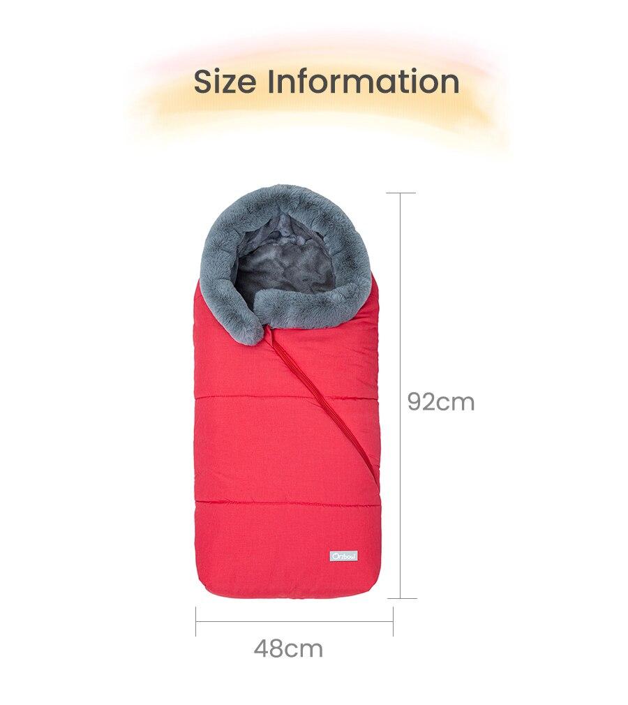 Winter Baby Sleeping Bag – Hooded Infant Stroller Sleepsack with Faux Fur Collar