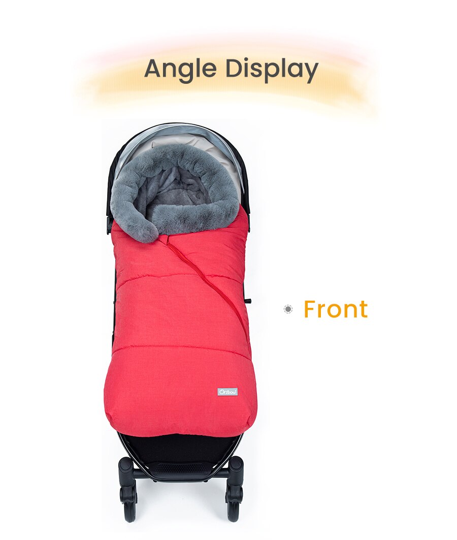 Winter Baby Sleeping Bag – Hooded Infant Stroller Sleepsack with Faux Fur Collar