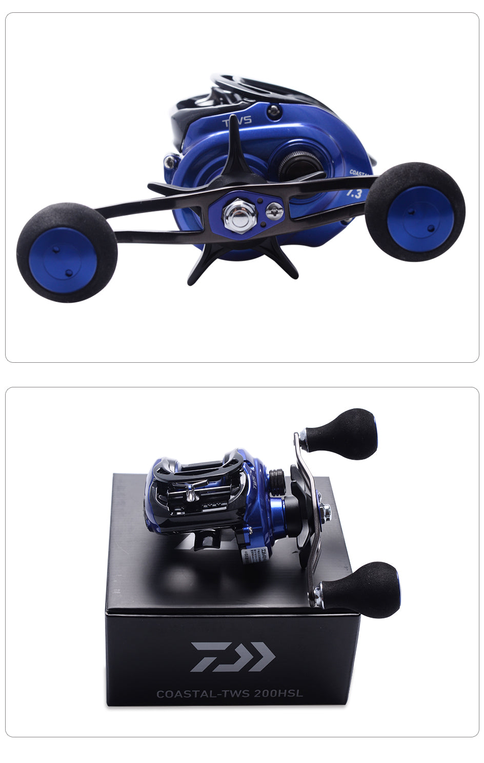 200HS / 200HSL COASTAL-TWS Baitcasting Reel – 7.3:1 Gear Ratio | SV Spool | 8BB | Max Drag 7kg