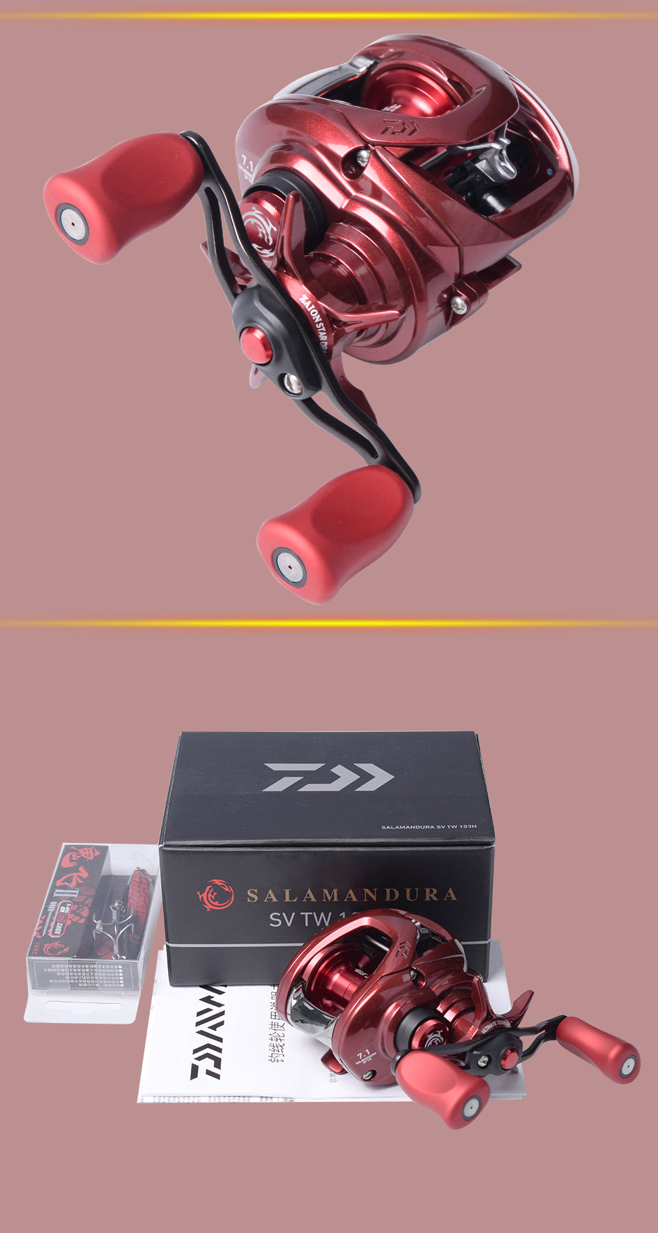 103H / 103HL Baitcasting Reel – 7+1BB | Gear Ratio 7.1:1 | Max Drag 5kg | SALAMANDURA Series