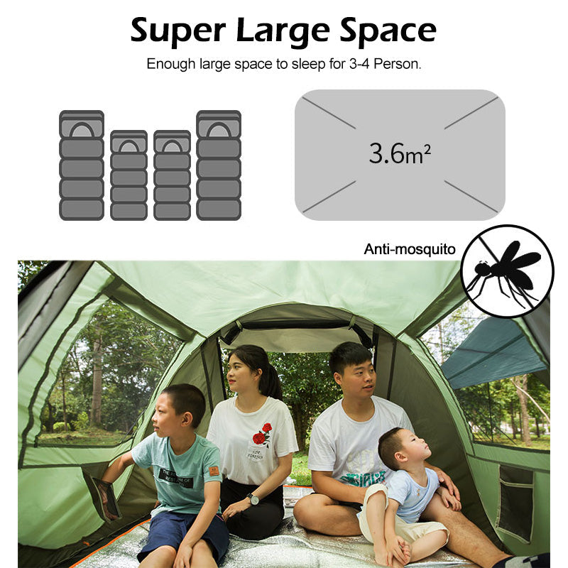 4–5 Person Pop-Up Camping Tent – Waterproof, Easy Setup & Breathable Design