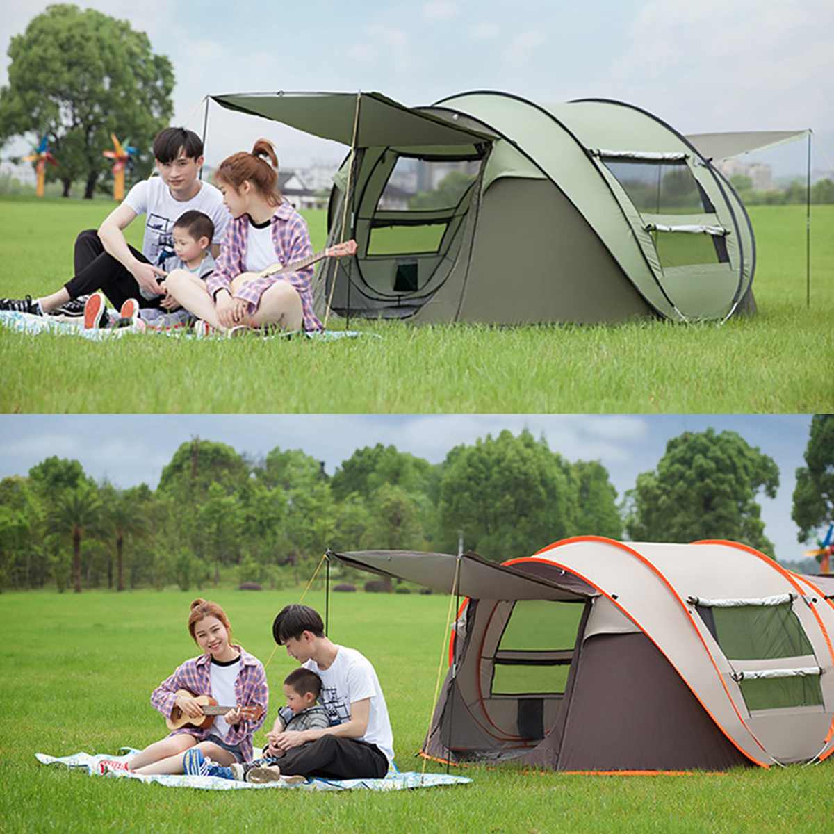 4–5 Person Pop-Up Camping Tent – Waterproof, Easy Setup & Breathable Design