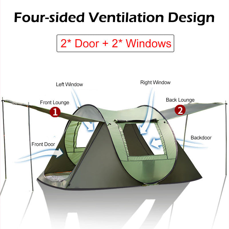 4–5 Person Pop-Up Camping Tent – Waterproof, Easy Setup & Breathable Design