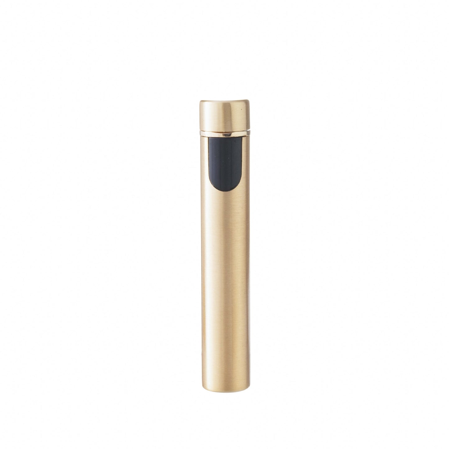 Gold Flameless Cylinder Lighter – 3.25” USB Rechargeable Windproof Touch Ignition