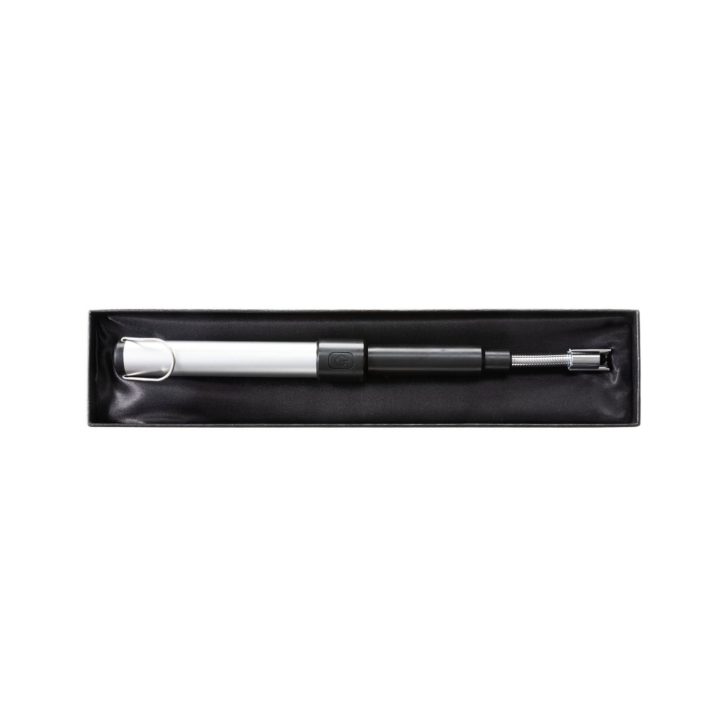 Flameless Extendable Electric Lighter – Rechargeable &amp; Windproof (Silver)