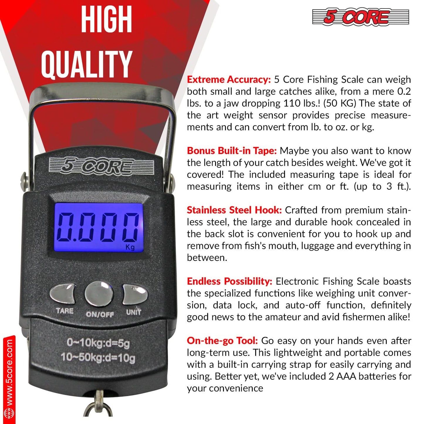 Digital Fishing Scale with Measuring Tape – Precise, Durable &amp; Portable for Anglers
