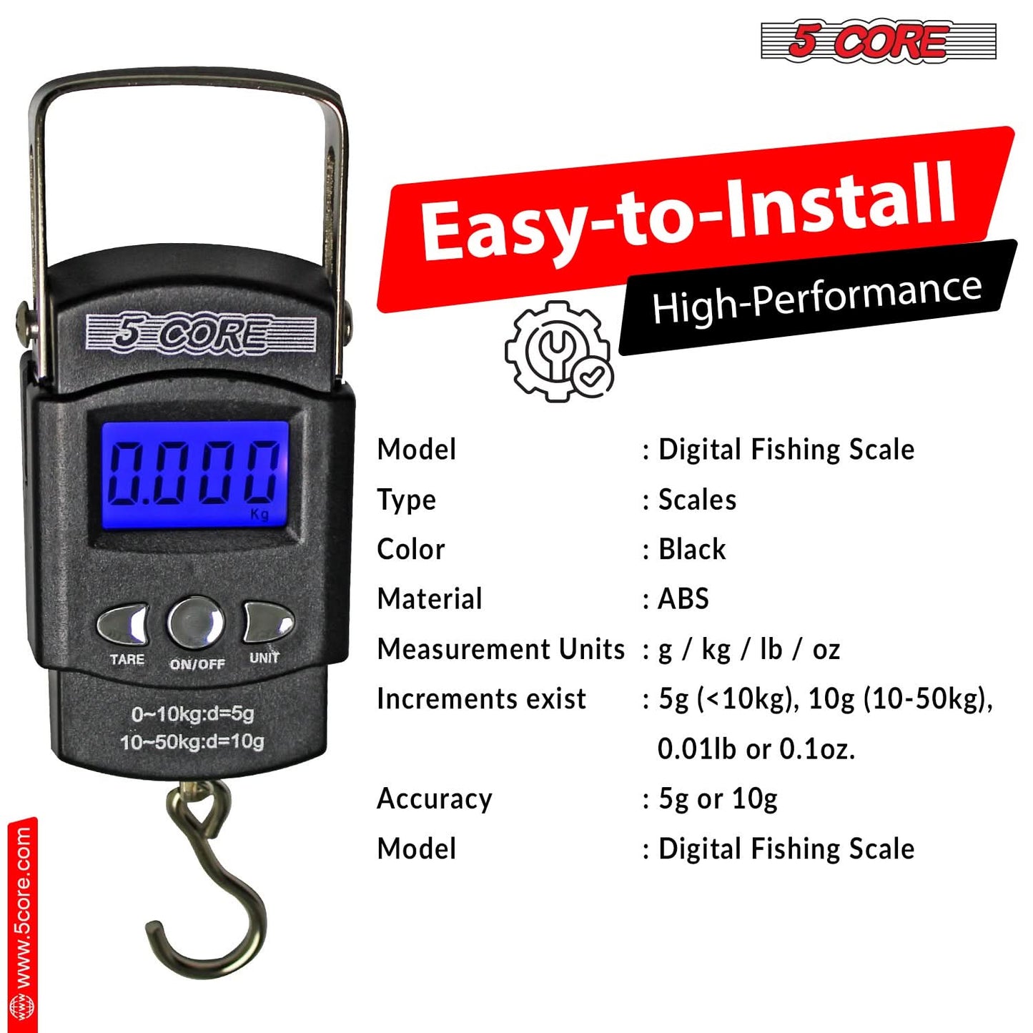 Digital Fishing Scale with Measuring Tape – Precise, Durable &amp; Portable for Anglers
