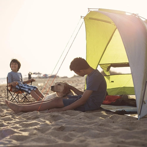Super-Brella SPF 50+ Sun &amp; Rain Canopy Umbrella – All-Weather Beach, Camping &amp; Sports Shelter