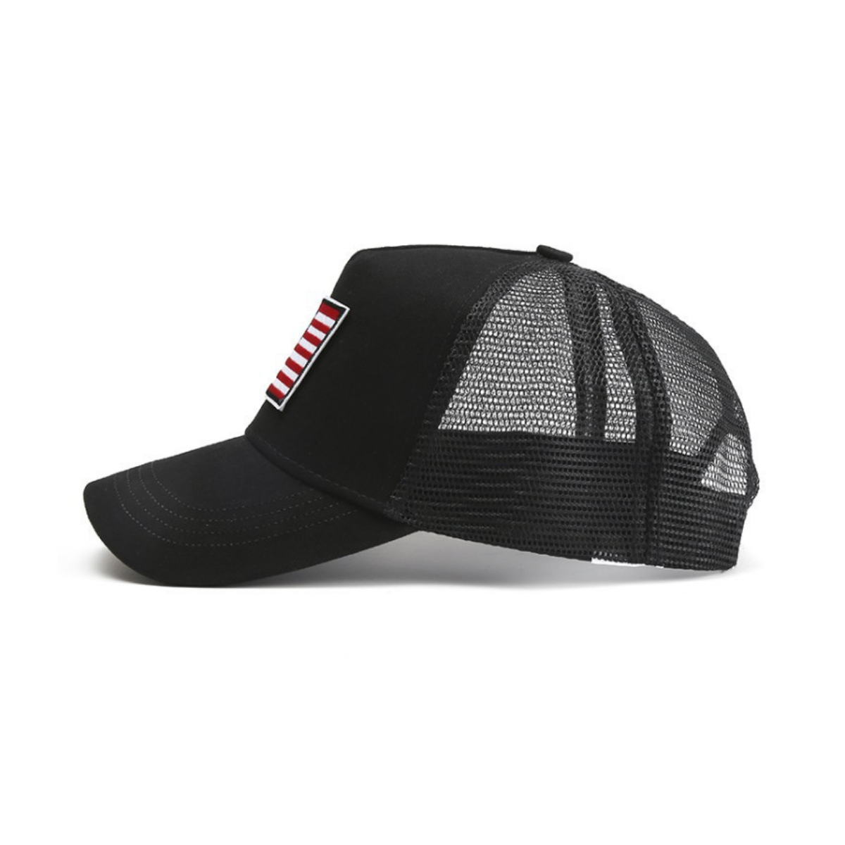 American Flag Trucker Hat – Breathable Mesh, Adjustable Snapback