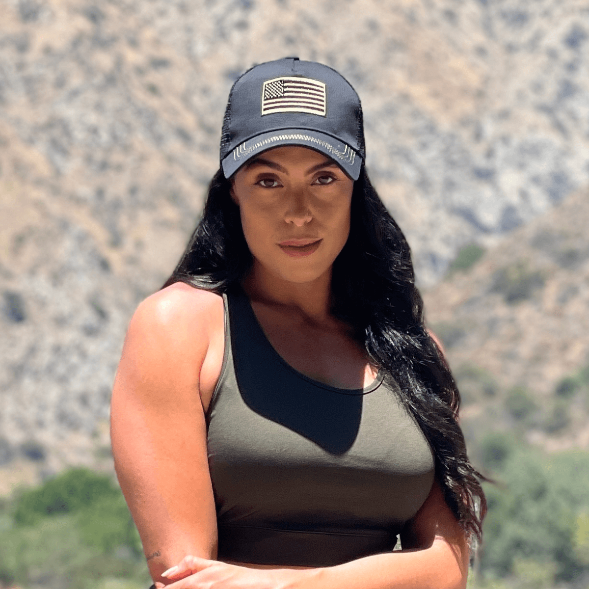 American Flag Trucker Hat – Breathable Mesh, Adjustable Snapback