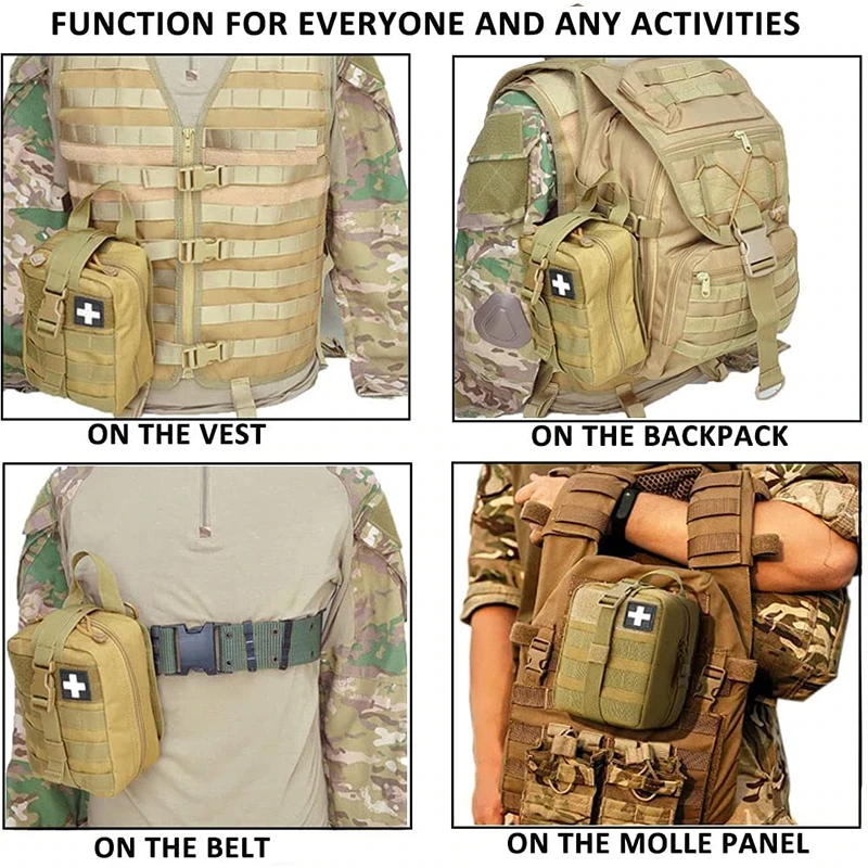 Tactical First Aid Kit Medical Molle Rip Away EMT IFAK Survival Emerge