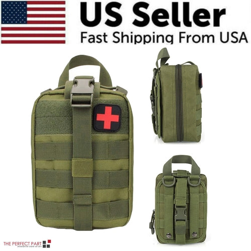 Tactical First Aid Kit Medical Molle Rip Away EMT IFAK Survival Emerge