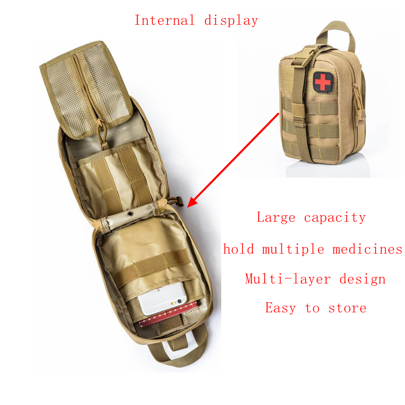 Tactical First Aid Kit Medical Molle Rip Away EMT IFAK Survival Emerge