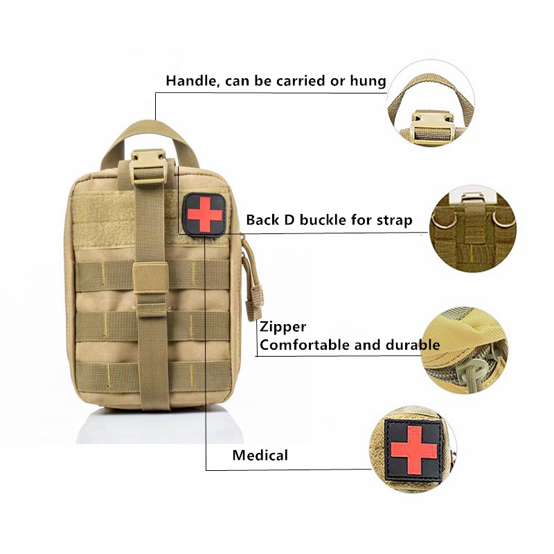 Tactical First Aid Kit Medical Molle Rip Away EMT IFAK Survival Emerge