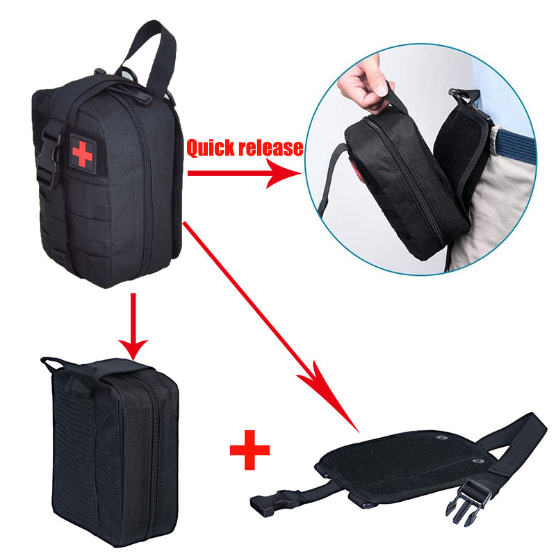 Tactical First Aid Kit Medical Molle Rip Away EMT IFAK Survival Emerge