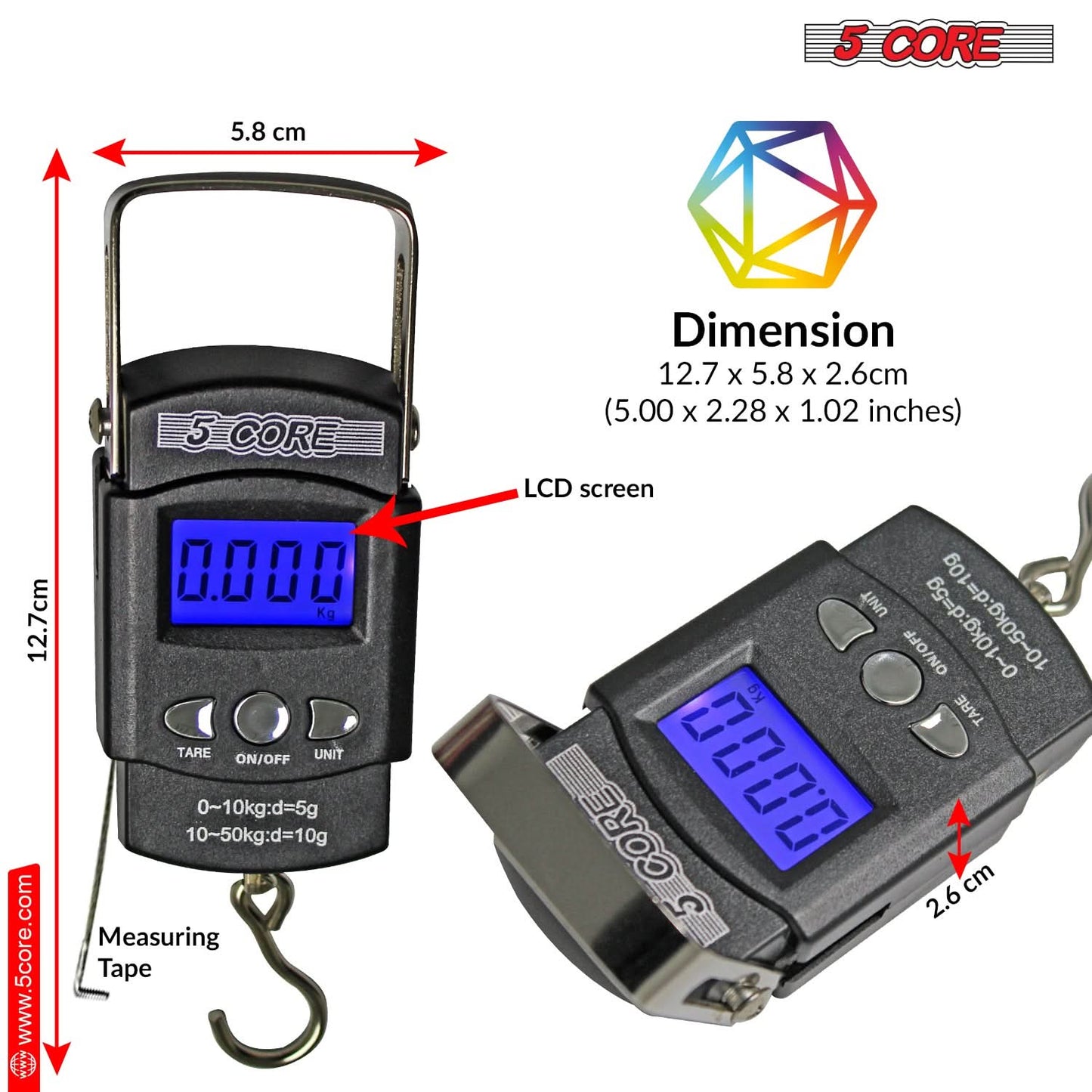 Digital Fishing Scale with Measuring Tape – Precise, Durable &amp; Portable for Anglers