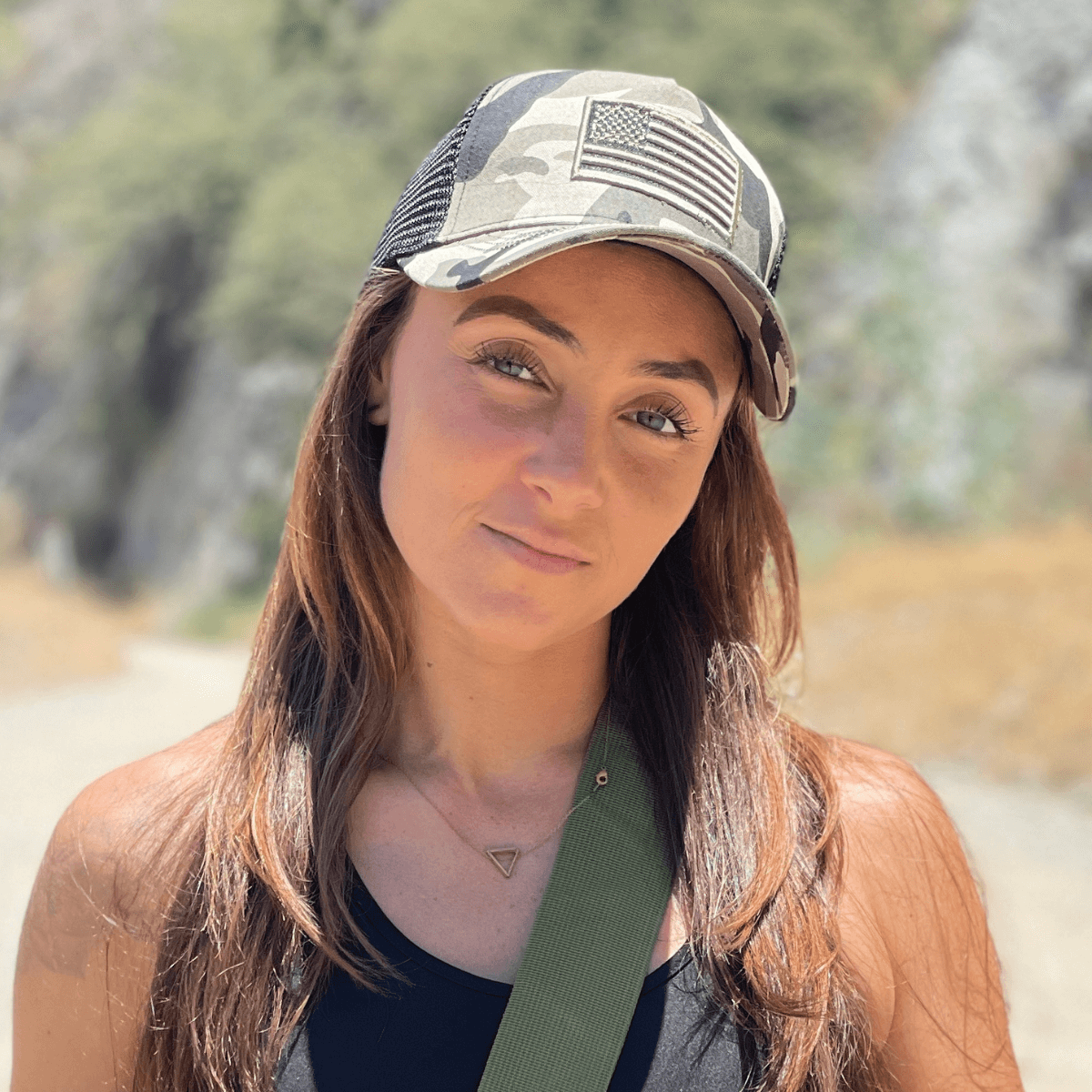 American Flag Trucker Hat – Breathable Mesh, Adjustable Snapback