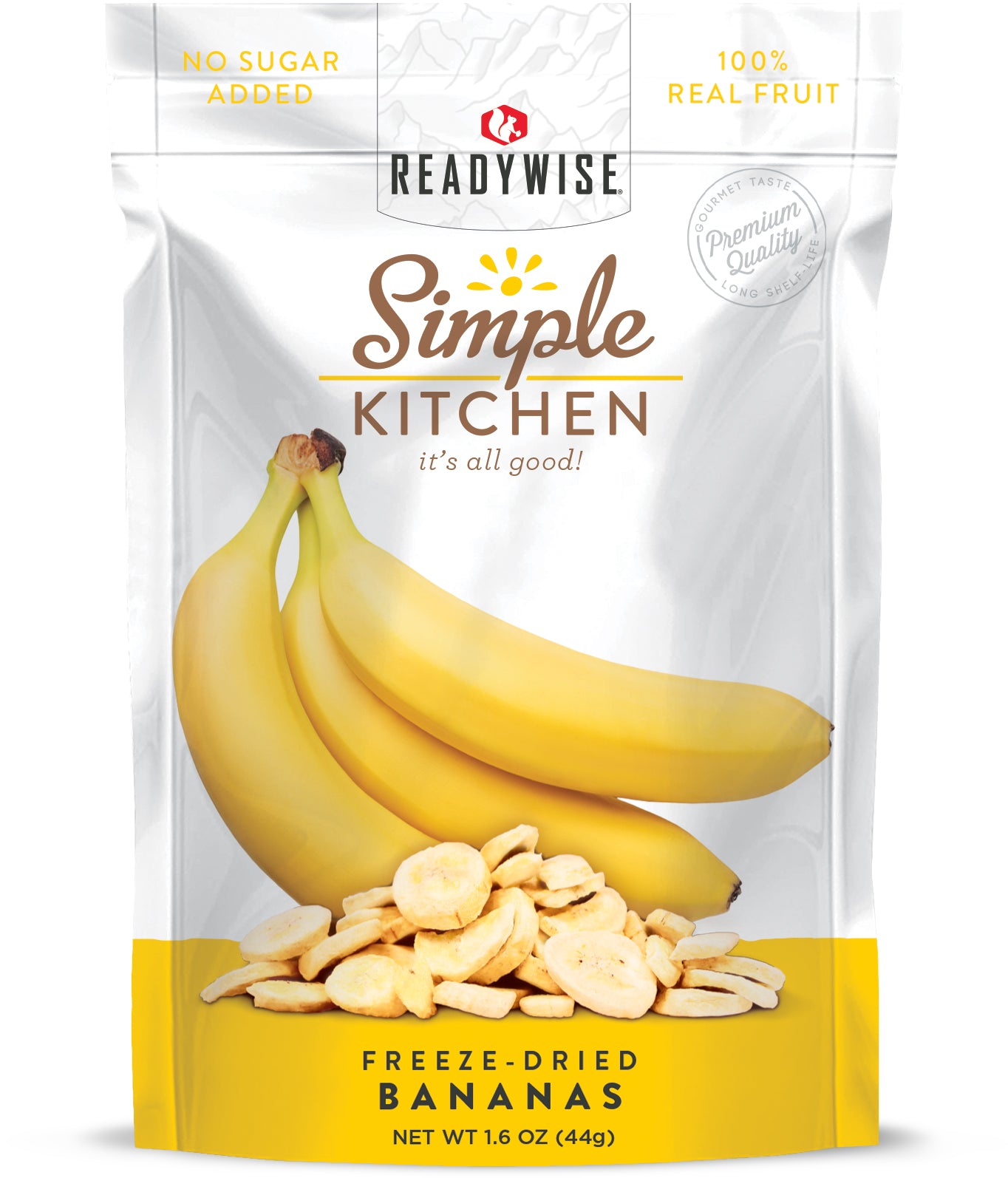 6-pack of freeze-dried banana snack packs—crunchy, sweet, and lightweight; ideal for camping, hiking, road trips, and fishing adventures.