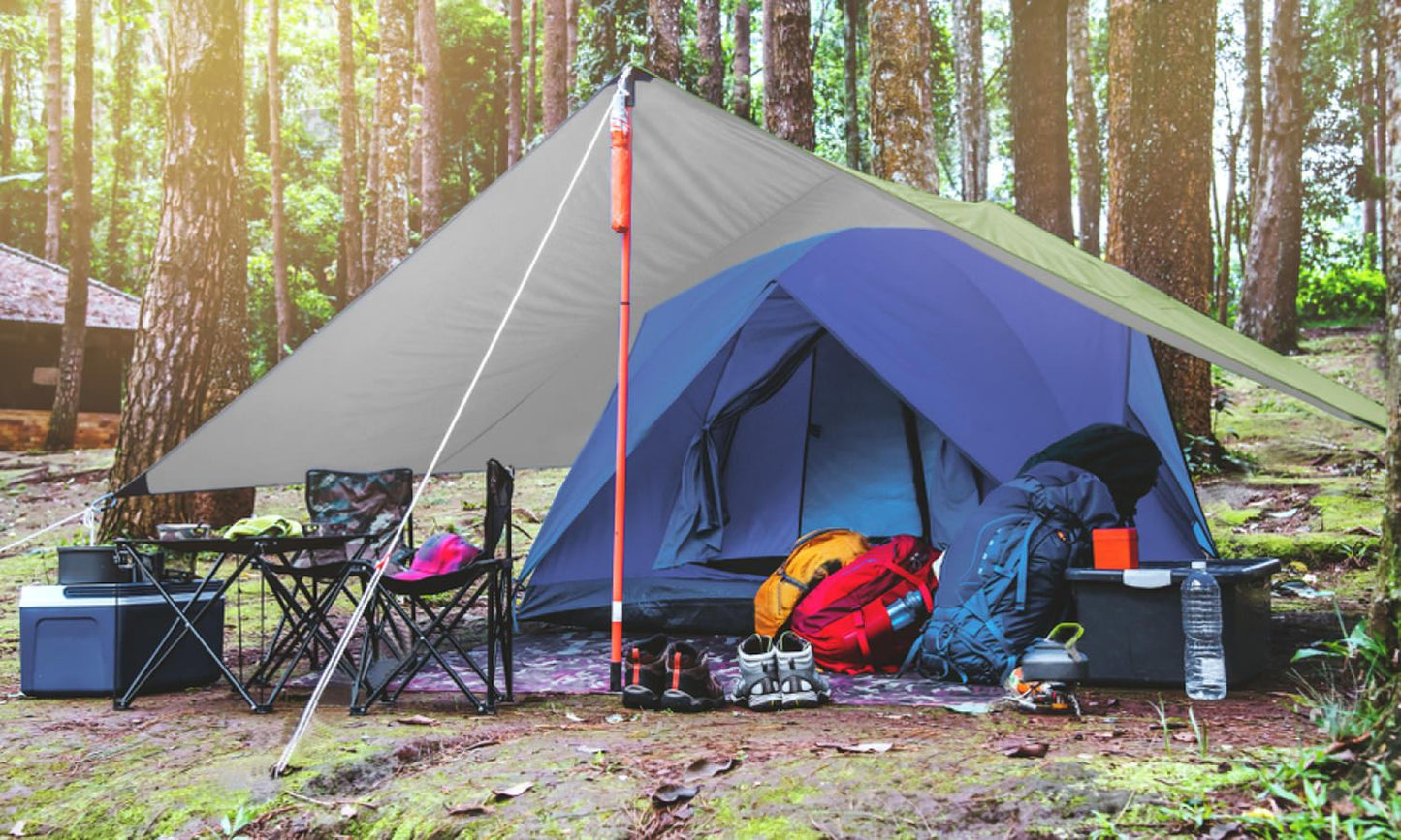 Rainproof Camping Tarp Shelter – Waterproof Outdoor Tarp for Hiking, Backpacking &amp; Survival