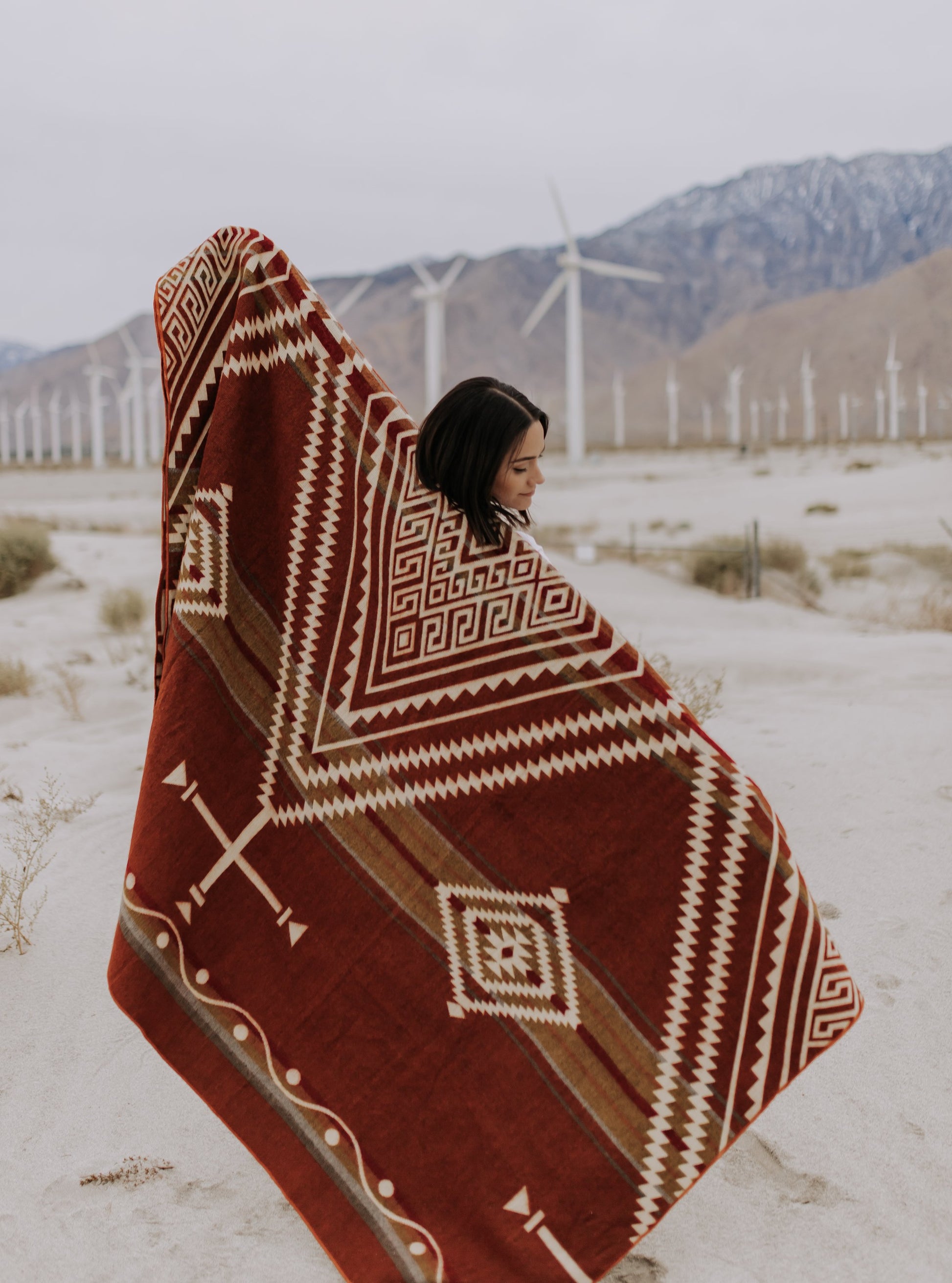 Achuar Blanket – Autumn | Reversible Queen Size Throw Handwoven in Ecuador – Eco-Friendly, Artisan-Made Indoor & Outdoor Blanket with Warm Earth Tones
