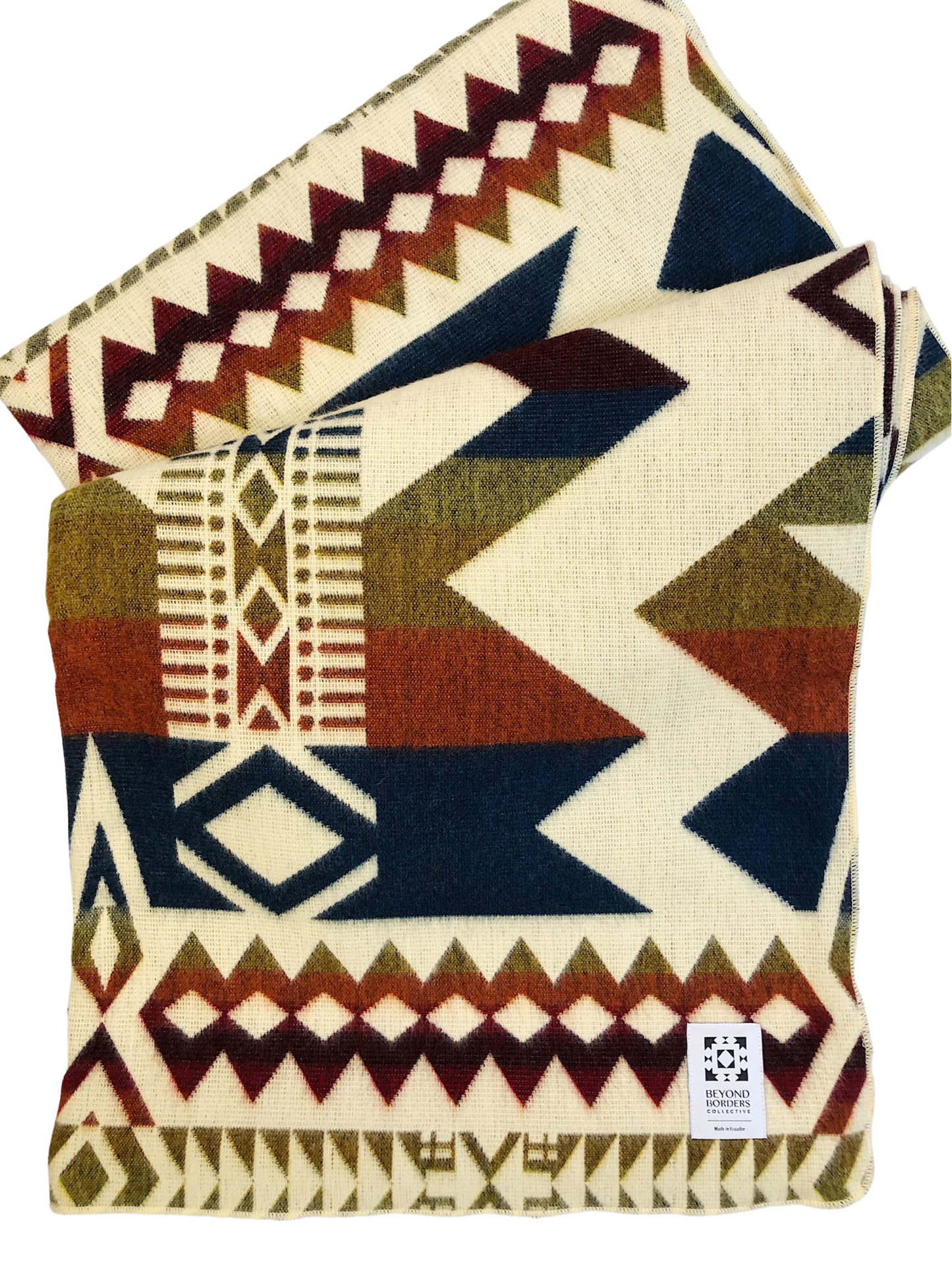 Awa Blanket – Vibrant Autumn | Handwoven Reversible Blanket Made in Ecuador