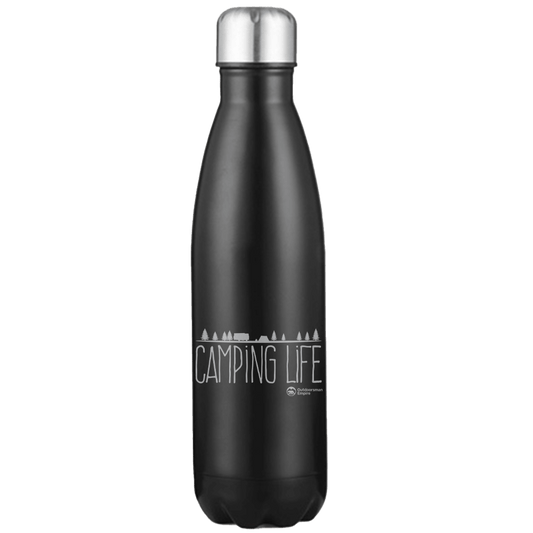 camping life 17oz stainless steel water bottle double wall insulated and leakproof with uv printed design durable lightweight and eco friendly hydration for camping hiking gym and travel