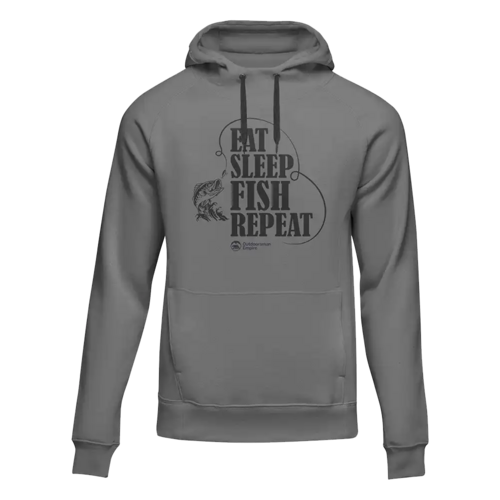 Eat Sleep Fish Repeat Hoodie – Funny Unisex Fishing Sweatshirt for Men & Women