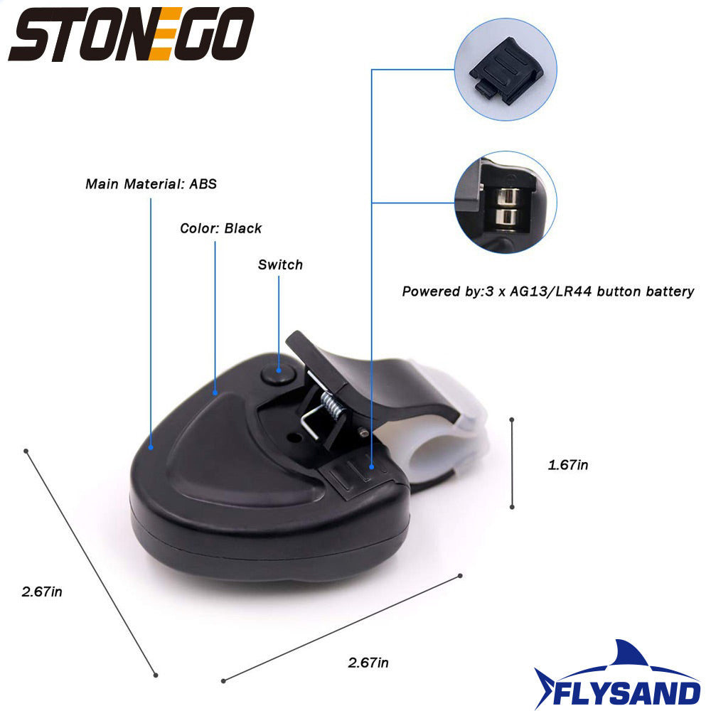 Electronic Fishing Bite Alarm with Rod Clip – Sound &amp; Light Alert