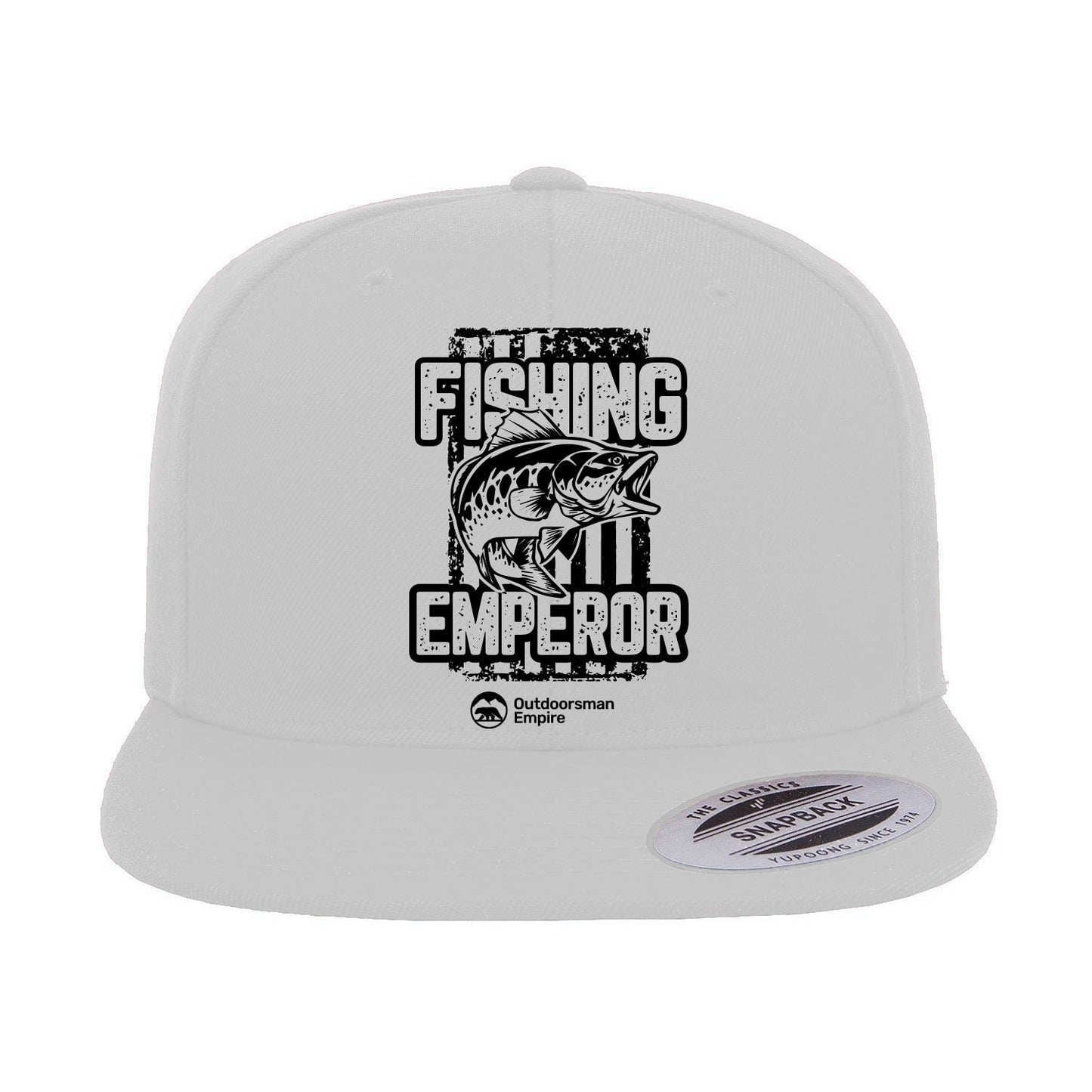 Structured five-panel flatbill hat made from 100% cotton twill with high-profile fit, green under visor, sewn eyelets, and adjustable snapback closure. Bold design built to turn heads and spark compliments.