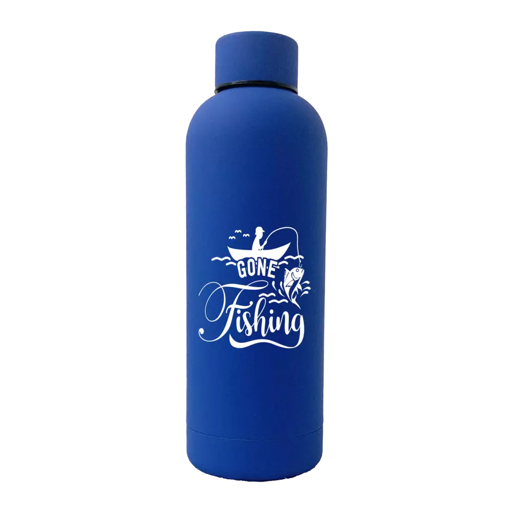 17 oz stainless steel water bottle with rubberized finish and vacuum insulation. Lightweight, leakproof, and BPA-free—keeps drinks hot or cold for hours. Perfect for outdoor adventures or daily use.