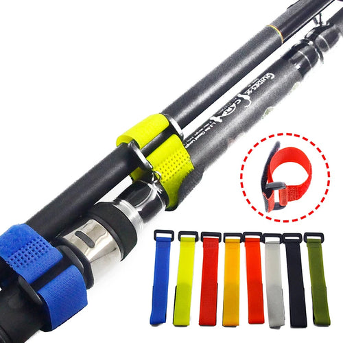 5-Pack Fishing Rod Straps – Adjustable Nylon Tie Holders