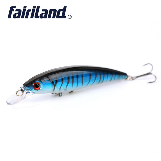 minnow fishing lure 13.5g 11cm hard bait with 3d eyes and treble hooks available in 10 colors realistic abs body for freshwater and saltwater fishing diving depth up to 2.5 meters