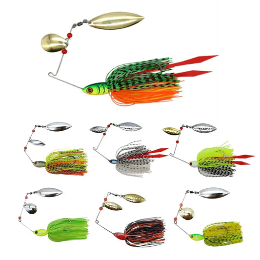 Mycena chatterbait fishing lure, WIRE BAIT design with 16g–21g weight options. Compact spinner bait ideal for bass fishing and ocean rock fishing, made from premium materials.