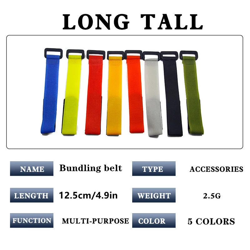 5-Pack Fishing Rod Straps – Adjustable Nylon Tie Holders