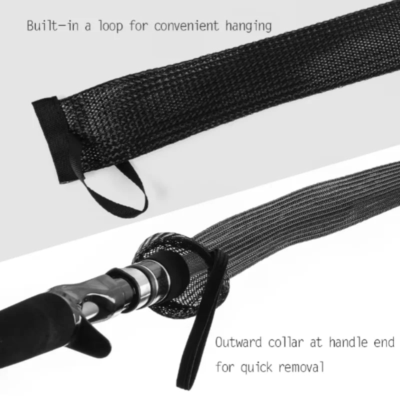 Rod Sleeve – 1.7m Fishing Pole Cover, Breathable PET Mesh