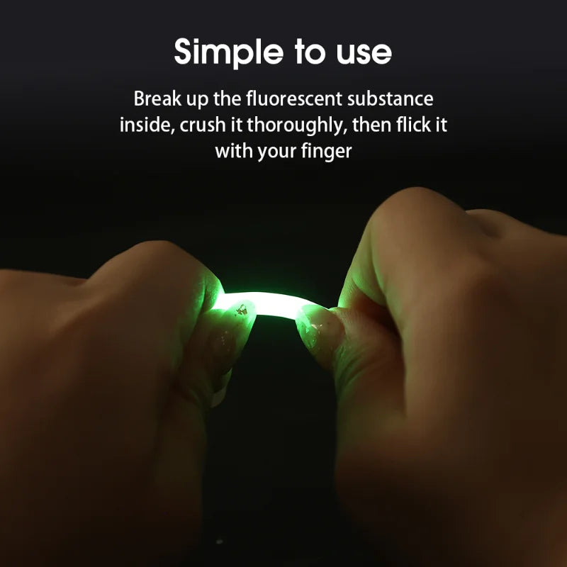 50/100PCS Firefly Fluorescent Rod Light – Glow Stick for Night Fishing Floats